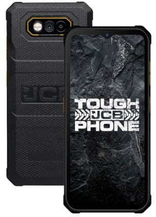 JCB Toughphone E10 Rugged 4G Smartphone, Android 15, 50MP Camera, 6,400mAh Battery, 64GB/512GB + 8GB RAM, IP69K Waterproof, Night Vision, 6.6” HD Gorilla Glass, Military Standard, Dual SIM + eSim, NFC