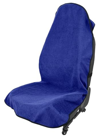 VBGURR Coprisedile Universale Auto Anteriore Cotone,Coprisedile Auto Guidatore Antisudore,Impermeabile,Lavabile,Facile Da Pulire Copertura Sedili per auto, camion, SUV (Blu)
