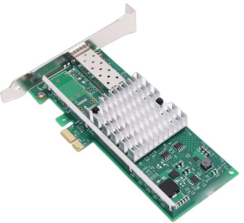Yctze Carte Réseau PCI E X1 10 Go, Carte Ethernet SFP X1 PCI Express 2.0, Adaptateur Ethernet Fibre pour Système PCB à Puce 82599EN