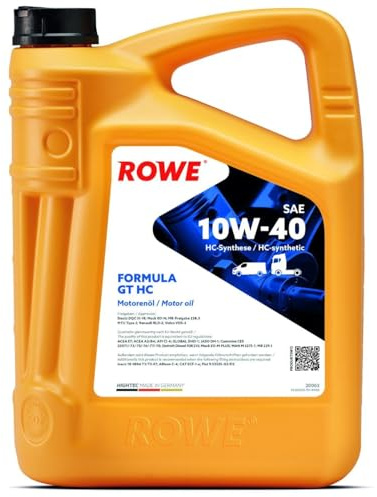 ROWE HIGHTEC Formula GT SAE 10W-40 HC - 5 Liter Motoröl für gemischten Fuhrpark (HC-Synthese-Öl) | Made in Germany | 20003-0050-99, Hightec Formula GT SAE 10W-40 Hc