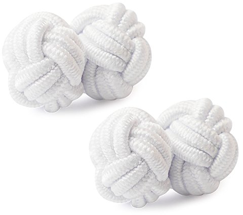 HONEY BEAR 1 Paar Herren/Damen Seide Stoff Knoten Seidenknoten Manschettenknöpfe für Hemd/Kleid,MEHRWEG