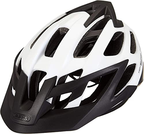 ABUS Mountainbike-Helm Moventor - Vielseitiger Fahrradhelm für den Geländeeinsatz - für Damen und Herren - Weiß, Größe L