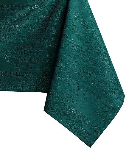 AmeliaHome 100x100 cm Tischdecke Tischtuch Tafeldecke Fleckschutz Vesta | Lotuseffekt Abwaschbar Wasserabweisend Ornament Achat grün