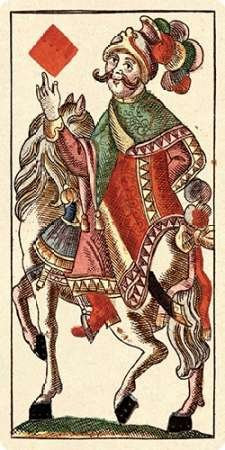 Feeling at home Leinwandbild, gerahmt, mit amerikanischem Balken, Knight-of-Diamonds-(Bauern-Hochzeit-Deck), Gobl-Andreas, Benedictus-Museo, Kunstdruck, auf Holzrahmen, vertikal, 144 x 71 cm