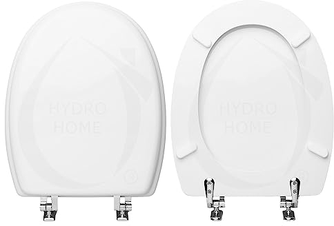 WC-Sitz Arcade Simas Old England Holz mit weißem Polyesterharz beschichtet von HYDRO HOME