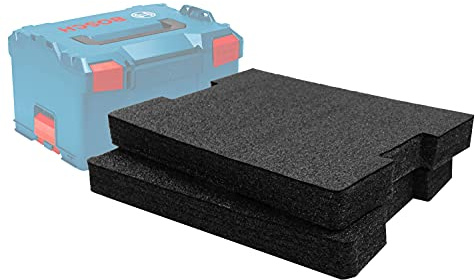 Shadow Foam L-Boxx Inserts – Compatible With Gen 2 Shadow Foam L-Boxx 102–374 [Black 50mm Twin Pack] Foam Inserts Ideal for Power Tools & Tool Organisation