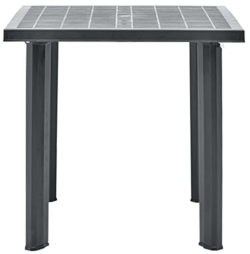 Gawany Gartentisch Balkontisch Terrassentisch Campingtisch Beistelltisch Esstisch Tisch Witterungsbeständig Anthrazit Kunststoff 80x75x72cm, Grau