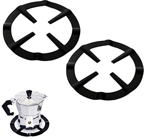 YZSZ 2 Stück Wok Ring Support Universeller Gusseisen Wok Ring Gasherdkreuz Topfträger Gaskocher Gitter Aufsatzringdauerhaft für Gaskocher Espressokocher Kaffeekocher Campingkocher Topfauflage 13.3 cm