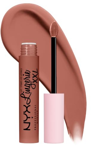 NYX Professional Makeup Lip Lingerie XXL Labial líquido Larga duración, Fórmula Vegana, Tono Candela Babe
