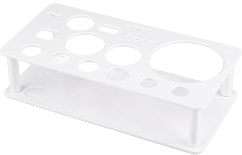 Soporte de Kit de Barman, Soporte de Juego de Coctelera Profesional para Amantes de los Cócteles Soporte de Herramienta de Barman de Plástico para Bar Hogar Blanco(L)