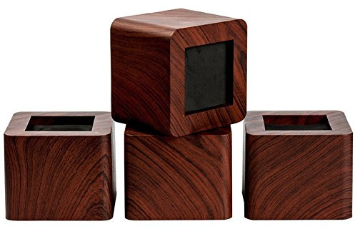 KEIBIKEIDI 3 Inch Bed Risers Heavy Duty Furniture Risers, Lifts Up to 2200 LBs Couch Sofa Desk Table Chair Risers (More Realistic Woody Feel ——Wood Grain), Set of 4