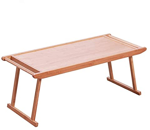 Mini Table à Thé en Bambou Grand Plateau pour Ordinateur Portable Table Pliante Lap Plateau de Lit Plateau TV Table de Sol Bambou Réglable Petit Déjeuner Plateau de Service Portable Mini (Color : Wood