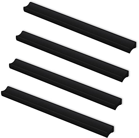 Mavö Schubladengriffe 192 mm Schwarz - 4 Türgriffe für Möbel Negi | Möbelgriffe für Schrank, Kommode & Küche, moderner Schrankgriff aus Metall
