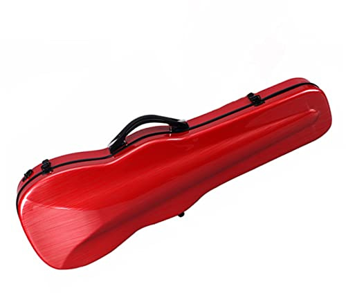 Geigenkoffer-Tasche Rot Geigenkasten Aus Kohlefaser, Tragbarer Geigenkoffer Im Rucksackstil Volle Größe Violinkoffer (Color : 1/2)