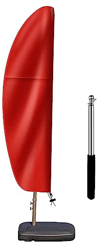 OKPOW Cantilever Patio Umbrella Cover: 9ft - 12ft Large Outdoor Offset Cover, Fit Round Cantilever for Beach, Waterproof Weatherproof & Windproof, Durable 420D Oxford Material, Easy to Install