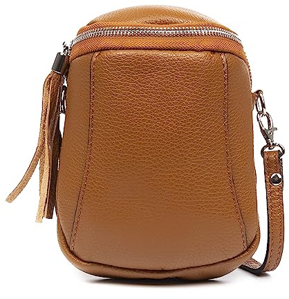 FIRENZE ARTEGIANI. Agugliano Umhängetasche Damen Echtleder Dollaro 15x9x20cm Farbe: Leder, Leder, Utility