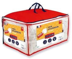 Dodo Pack Couette 140x200 cm + 1 Oreiller 60x60 cm - Splendeur - Garnissage 100% Polyester Volupt'air 300G/M