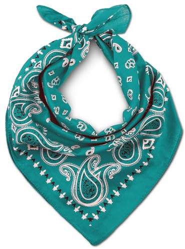 Bandana aus Baumwolle für Herren & Damen - Vielseitiges Kopftuch | Bandana 50 x 50 cm, 100 % Premium-Baumwolle, Unisex-Accessoire für Sommer, Winter & Sport, als Halstuch oder Kopftuch