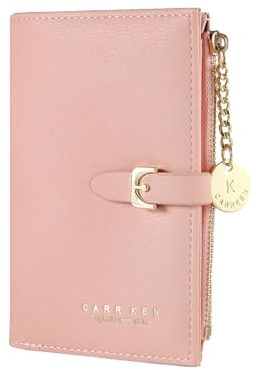 Ronoza Geldbörse Damen,Portemonnaie Damen,Mini Portemonnaie Damen,PU Leder Geldbeutel Damen,Portmonee Damen,Rosa Kleine Geldbörse Damen,Portemonnaie Damen Klein,Vielen Fächern mit Münzfach