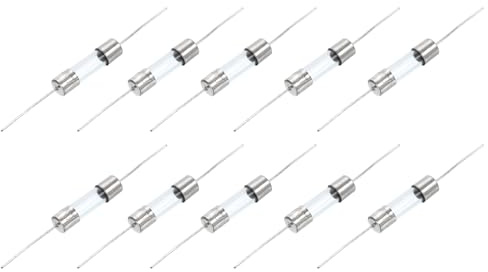QUARKZMAN 10 Stück Glassicherung 5 x 20mm, 3A Schnellschlag Auslösecharakteristik 250V Sicherung mit Draht für Leiterplatten Elektronische Geräte Haushaltsgeräte