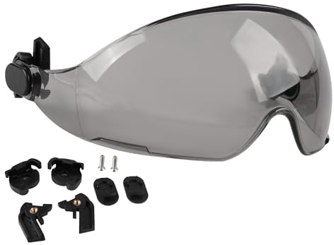 HEARMOR Casque de sécurité avec visière de rechange, protection contre les UV, clair pour une clarté durable - Montage rapide - Disponible en deux couleurs