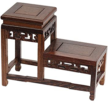 Générique Support de plantesBase de Vase en Bois, Ornements de Jade étranges, Base, Porte-théière, Bois, Cadre de bonsaï Haut et Bas, Artisanat, Ornements de Bouddha, présentoir, Plantes de Jardin