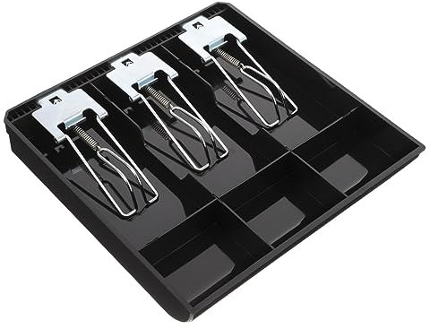 VILLCASE Kassenschublade Mit 3 Geldscheinfächern Und 3 Münzfächern Robustes Kunststoff Metall Material Bargeldfach Für Supermärkte Und Einzelhandel