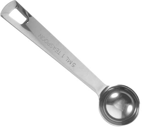COLLBATH Cuillère Doseuse En Acier Inoxydable 5 Ml Manche Carré, Cuillères Doseuses En Métal Précises, Pour Pâtisserie Cuisine, Outil De Mesure Pour Assaisonnement