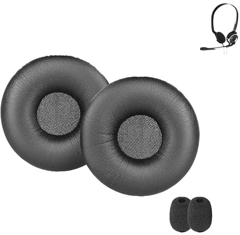 PC 8 USB Cuscinetti sostitutivi per padiglioni auricolari Compatibile con Sennheiser PC 8 PC8 USB On-Ear Cuffia Cuscinetti auricolari con Pelle proteica