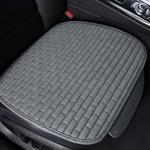 Universal Car Seat Cushion, 52 x 51 cm Front Seat Cover, Non-Slip, Soft and Breathable, Modern Minimalist Style, Grey