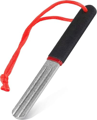 Doppelseitiger Hook Sharpener - Hakenschärfer aus Diamantmaterial - Angelhaken-Schärfer für scharfe Haken - Kompaktes und leichtes Schleifwerkzeug - Outdoor Zubehör (1)