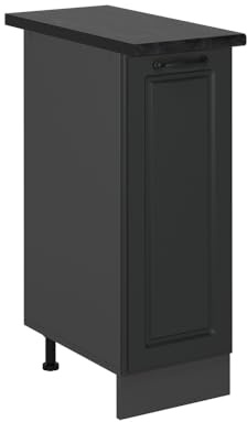 Vicco Apothekerschrank R-Line, Anthrazit Landhaus, 30 cm | MDF-Front · AP Anthrazit inkl. · Höhenverstellbare Füße · Metallgriffe · ✓ Frei kombinierbar