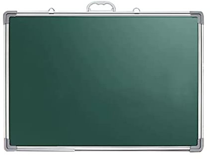 Doppelseitige Kreidetafel mit tragbarem Griff, Wandmontage, grüne Kreidetafel mit Rahmen aus Aluminiumlegierung, für Graffiti-Bildung und Training