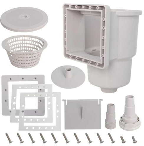 Uxsjakjsd Above Ground Pool Skimmer,Thru-Wall Skimmer with Accessory, Swimming Pool Skimmer,Opening Width 6 Inches, SP1091LX
