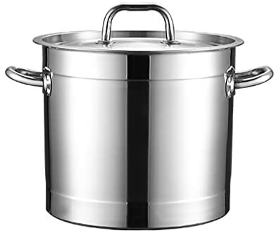 Ollas Grandes de Acero Inoxidable, Olla para Verduras, Olla Profesional Apta para inducción con Tapa, Apta para diversas Fuentes de Calor (tamaño: 40 x 26 cm (25 L))
