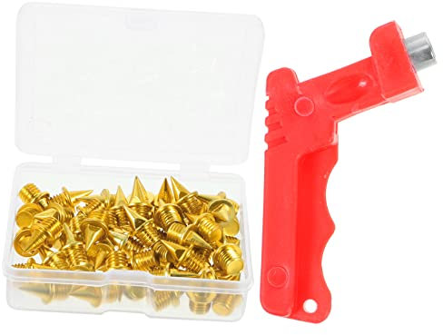 Toyvian Clavos para Calzado Deportivo Tacos Cortos De Atletismo con De Instalación y Caja De Almacenamiento Clavos para Running y Golf