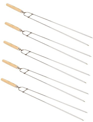 Toddmomy 5pièces Brochettes Acier U-shaped Non-magnétiques Pour Barbecue Outils De Pour Poulet Et Légumes Accessoires De Grillade Pour Camping Et Plein Air