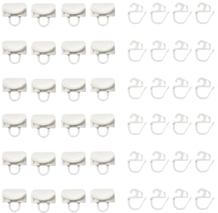 Folpus Set di 24 Ganci per Tende da soffitto, Ganci per alianti