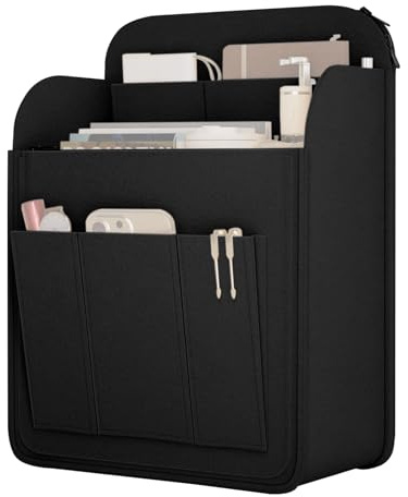Miyanvuo Inserto Organizzatore per Zaino, Insert per Zaini con Multiple Tasche, Organizzativo Leggero in Feltro per Cosmetici Elettronici Ombrelli Borracce da Viaggio Uomini