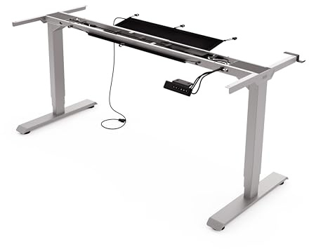 Yaasa Frame Essential Grau, Schreibtischgestell höhenverstellbar, 120-190cm