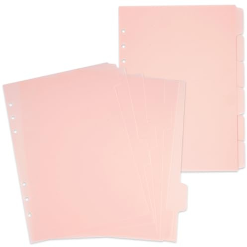 12 Kunststoff Ordner Register A5 Index ​Teiler, Trennblätter A5 für Ringbücher, Register Trennblätter 6 Loch, Binder Dividers,Ordner Trennblätters Loch für Register,Ringbuch,Notizbuch,Planer21x14.2cm