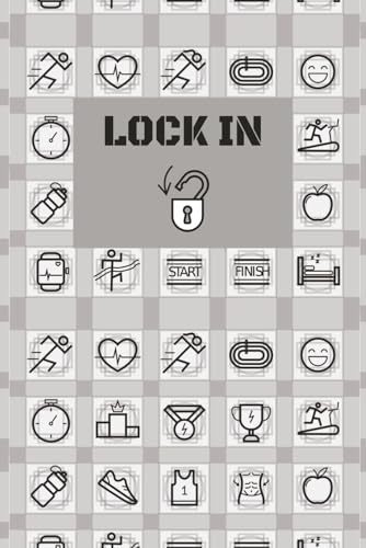 Lock In: Notebook, Medium/College Ruled, Journal, Note-taking, Organiser, 130 pages, 6x9 inch