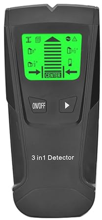 Rilevatore Tubi e Cavi Elettrici, Rilevatore di metalli 3 in 1, scanner da parete for montanti in legno, colonna AC Live Wall Finder