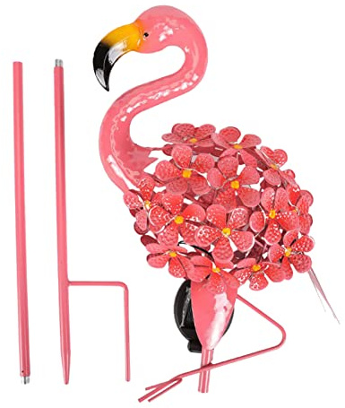 Garden Solar Lights Outdoor - Solar Powered Flamingo Stake Light, Metal Flaming Decorative Lights | Weatherproof Pink Flamingo Lighting Ornaments for Garden Yard Lawn Patio Courtyard and Others