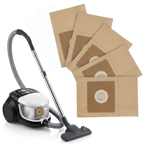 5Pack Vacuum Cleaner Bags for Bush Argos Model VCB35B15C1J7W-70 VYTRONIX RBC02 BC-402 BC-501,Cleaner Hoover Dust Collection Pack Bags for Replacement,Universal Multi-Layer Strong Paper Filtration Bag