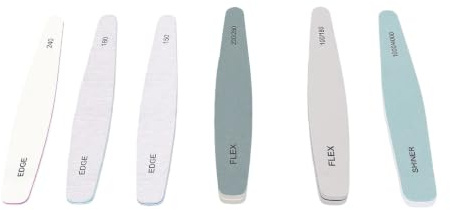 Generic 6 Limas de Uñas de Doble Cara en Forma de Lágrima con Grano 100 150 180 240 1000 4000 para Entusiastas del Cuidado de Uñas (6 piezas conjunto)