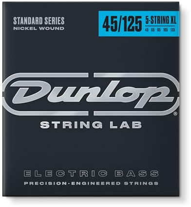 JIM DUNLOP - DBN45125XL - Bass-Saiten - Nickel Wound Bass Guitar Extra Long Scale 5 Saiten