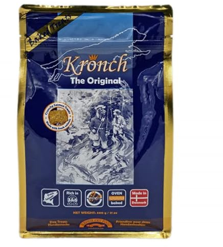 Kronch Original Lakse - Leckerli mit Lachs für Hunde - Bundle - 3 x 600 g