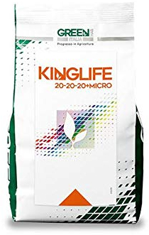 Kinglife 20-20-20, NPK 20-20-20 + microelementi (25 Kg), concime idrosolubile per piante e fiori