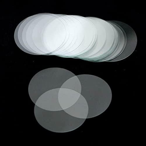 ZTBH Mikroskop-Zubehör-Kit 100 STCK/Kastendurchmesser 24mm kreisförmige Abdeckung Glas Platte abdeckungen, runde decklip Mikroskopische Objektträger